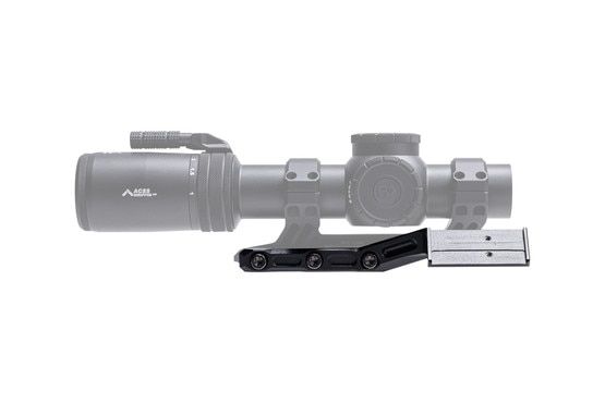 Primary Arms Offset red dot sight mount attached to 30mm scope mount